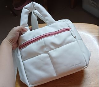 全新shu uemura手挽袋旅行包化妝袋白色handbag64216185187843110