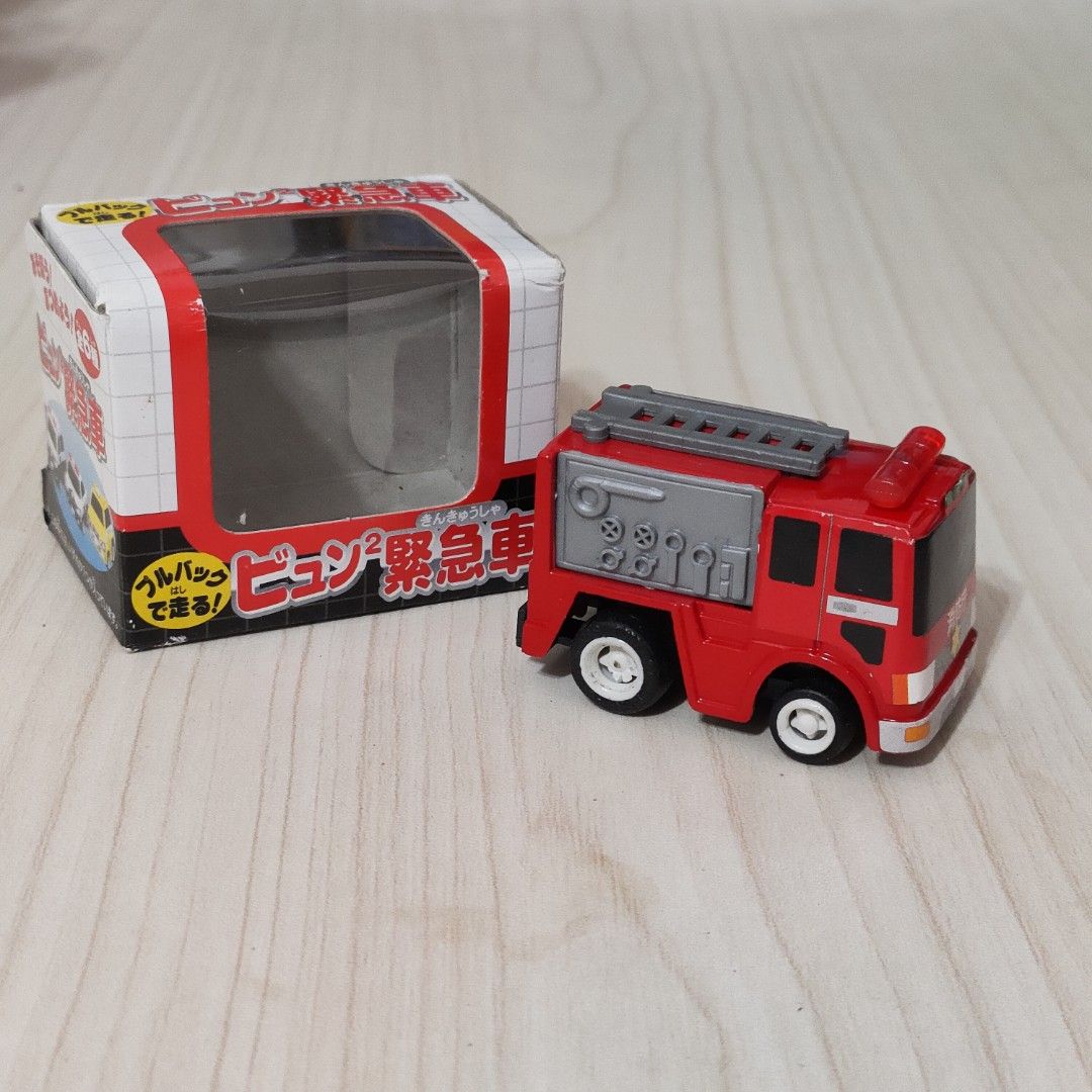 Small Collectible Pullback Firetruck with Ladder Toy (Category: Vehicle & Diecast Models) located in Antipolo. Submitted by bhabiegraciefashionlab (Listing ID 1323717005, Image 1). Description: ✨🚒Small Collectible Pullback Firetruck with Ladder Toy 🚒✨ 💸₱150 🚨Brand New, still with box 🚨Pullback, working 🚨From Japan 🚨Material : Plastic 🚨Actual photos posted, what you see is what you get 😊 ✨Battery is for size comparison only 💸 Gcash • BDO