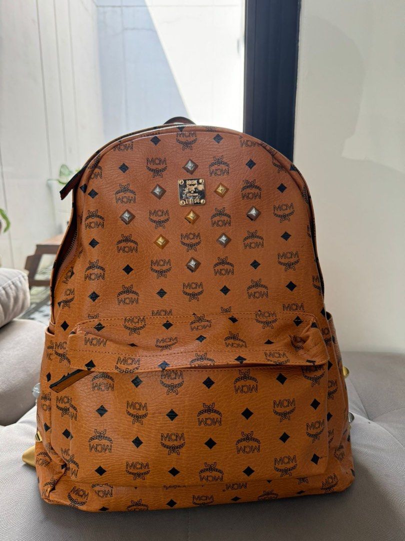 Tas Ransel Mcm Mcm Backpack Studded Backpack Tas Studs Mcm Stark