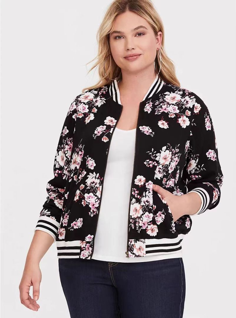 Torrid floral bomber jacket online