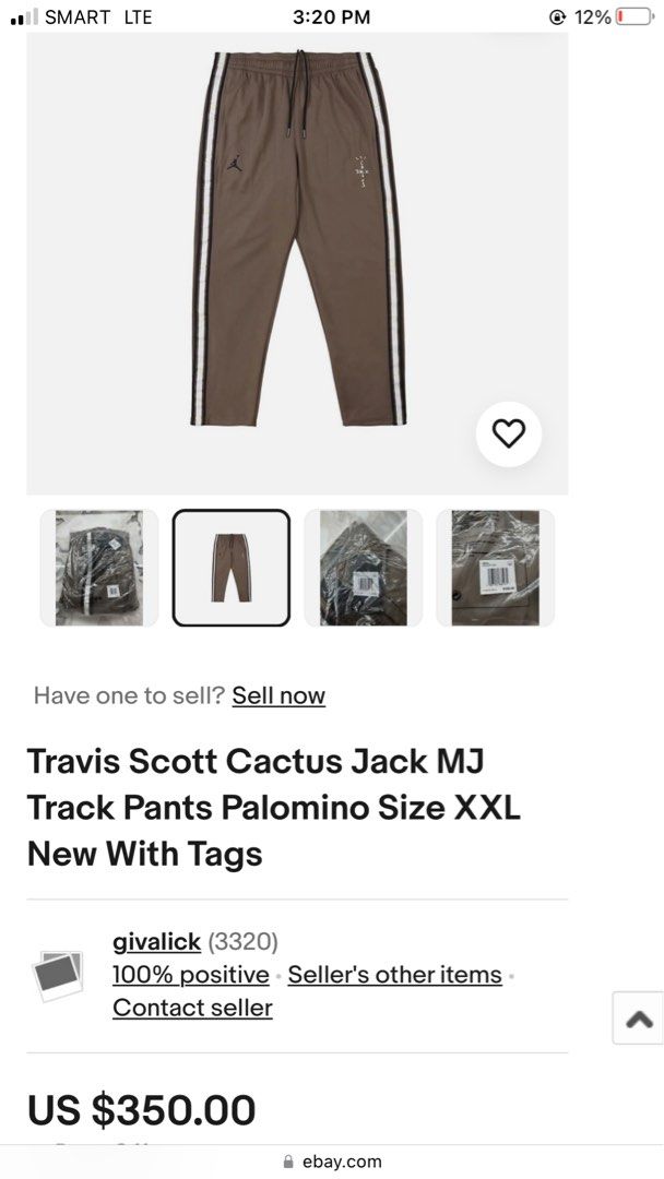 TRAVIS SCOTT CACTUS JACK MJ TRACK PANTS