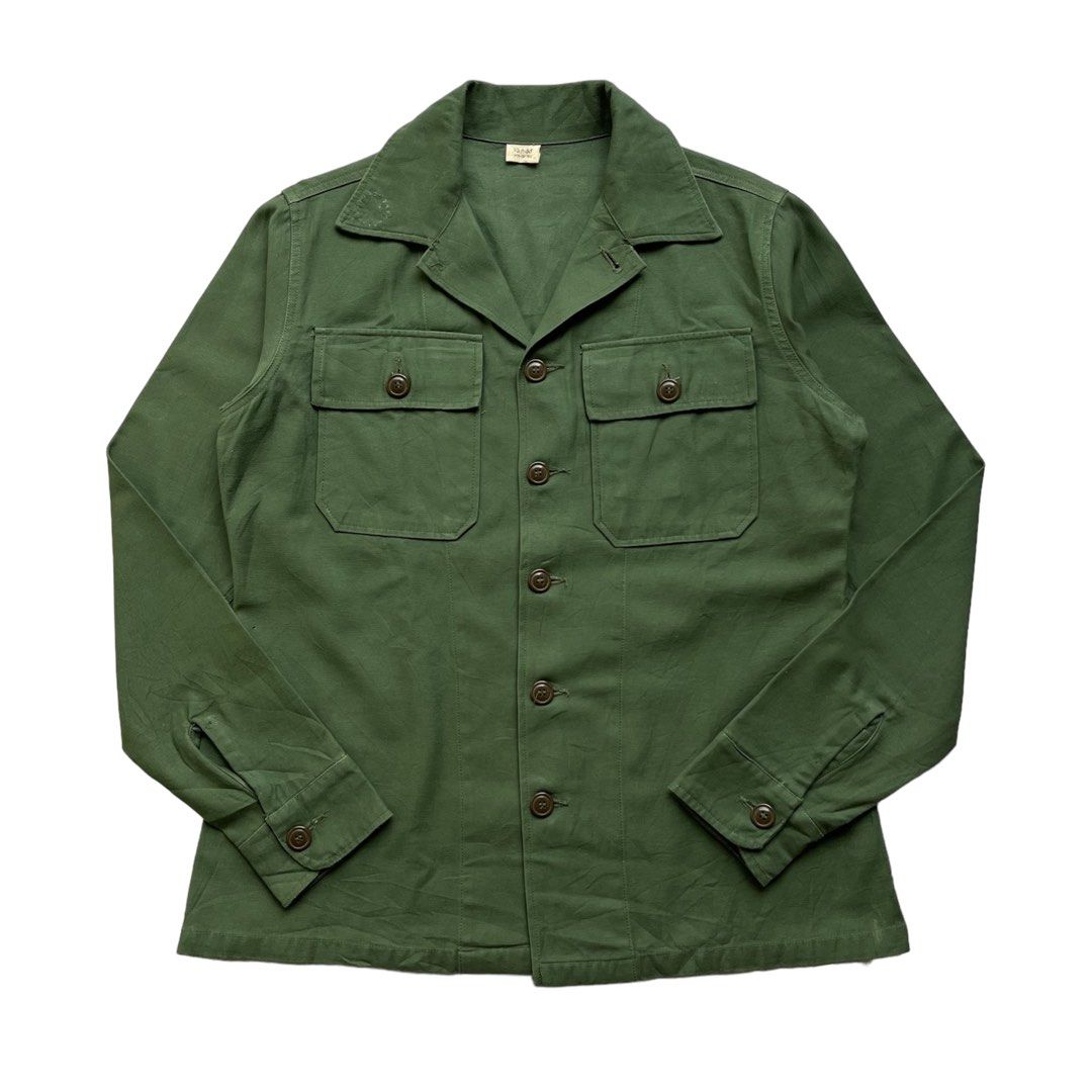 DEAD未使用70s 米軍実物 OG107 Utiシャツ 15.1/2-31