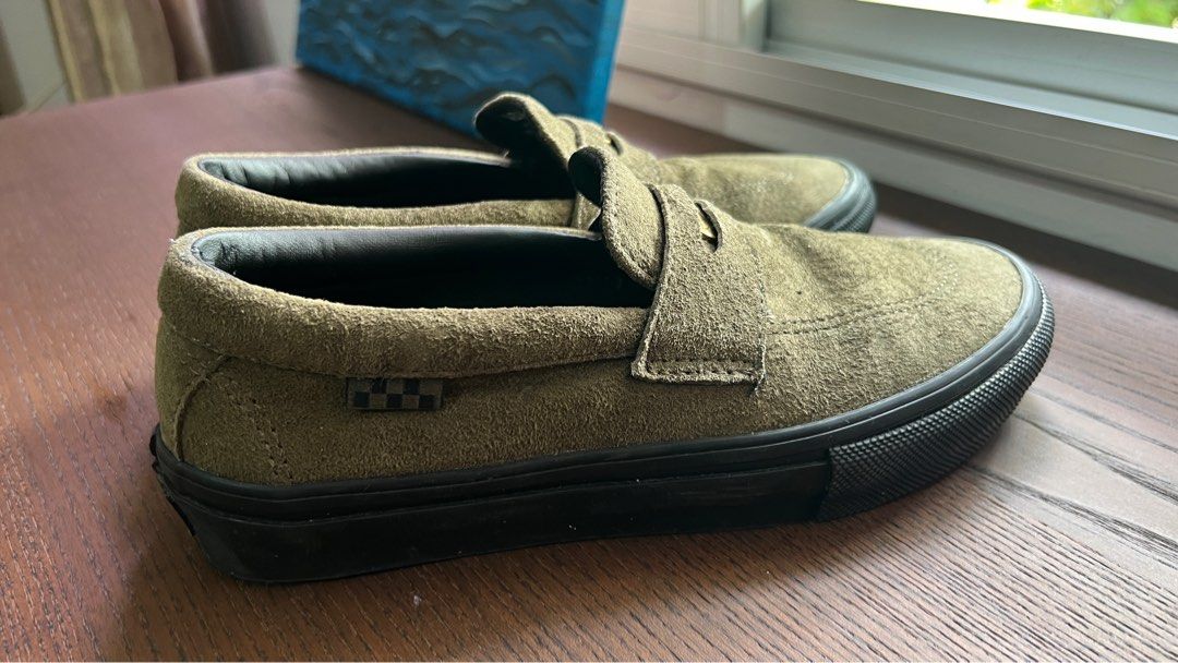 Vans loafers olive green