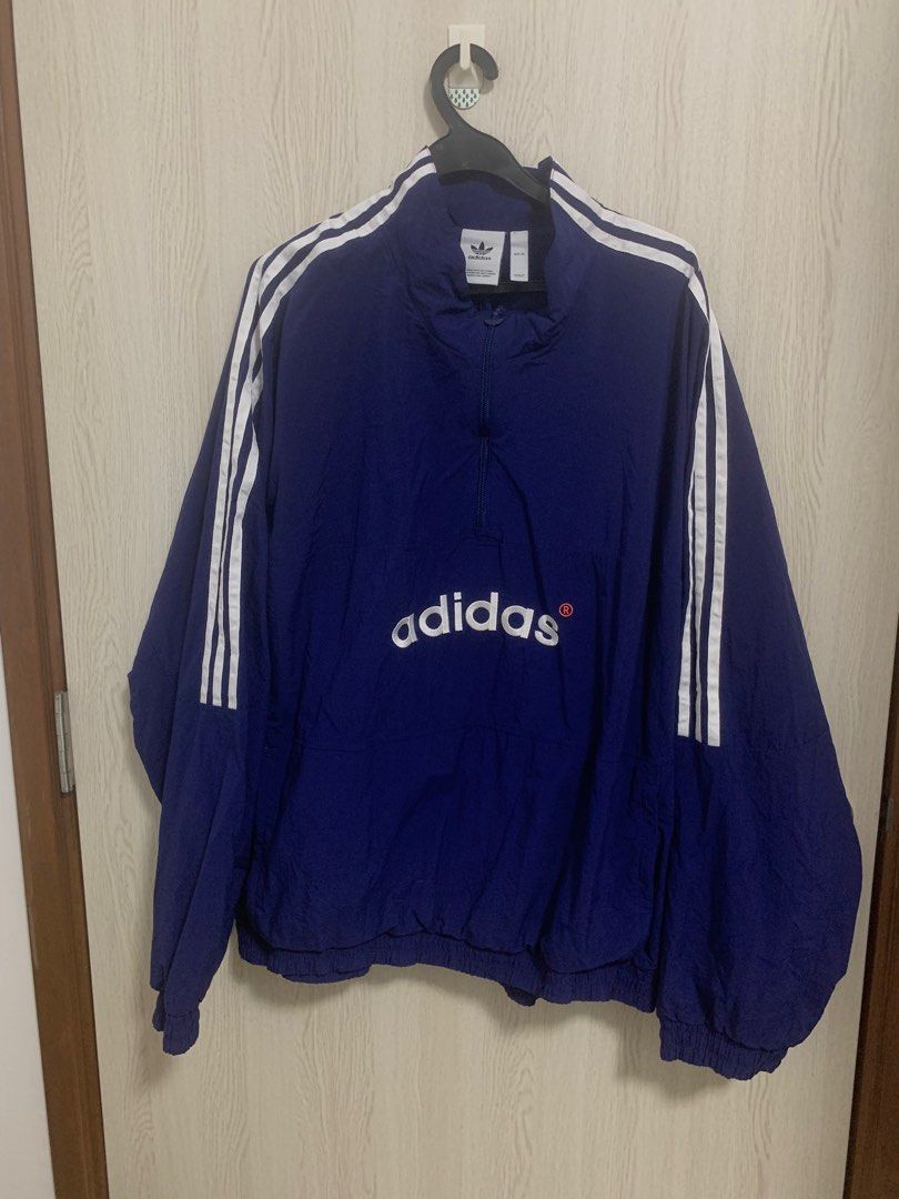 adidas vintage half zip