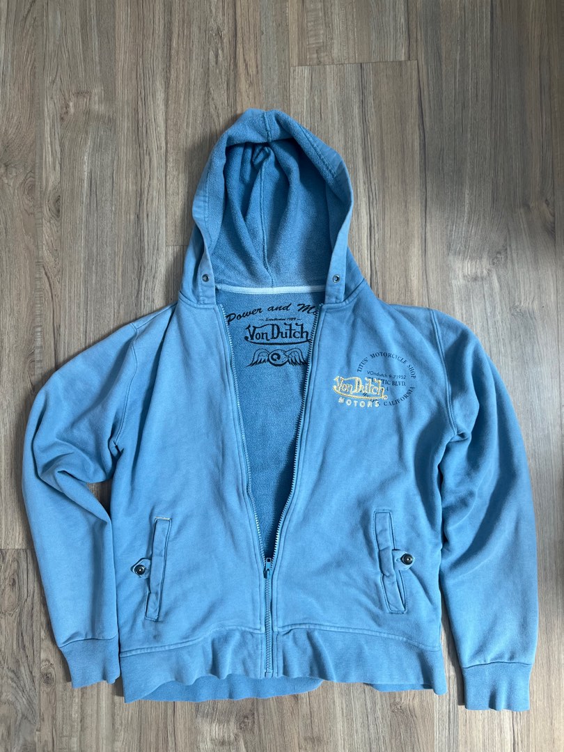 Vintage Von Dutch Zip Up Hoodie Men s Fashion Tops Sets Hoodies on Carousell