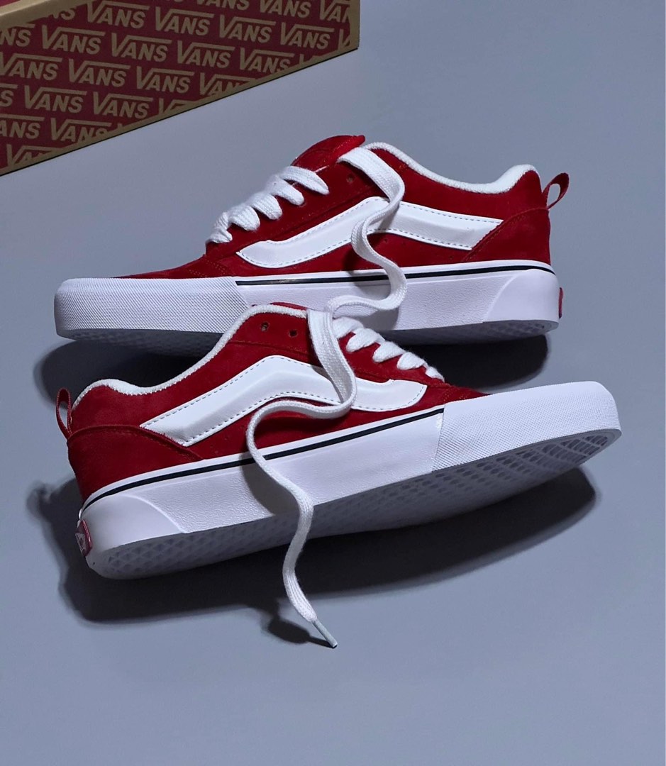 Vans KNU Fire Red Men s Fashion Footwear Sneakers on Carousell