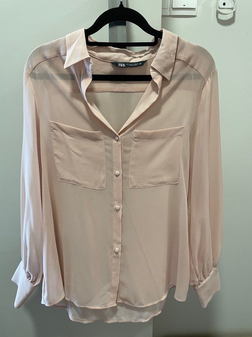 chiffon blouse zara