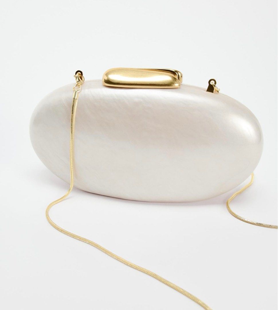 Zara pearl clutch bnwt