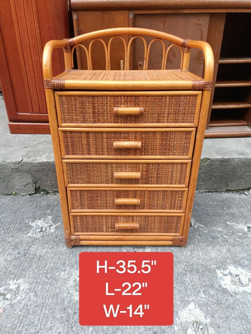 5 layer rattan drawer japan surplus, Furniture & Home Living, Furniture ...