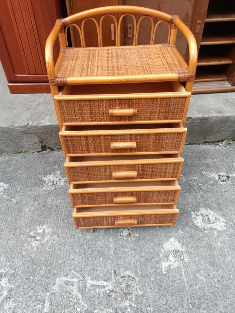 5 layer rattan drawer japan surplus, Furniture & Home Living, Furniture ...