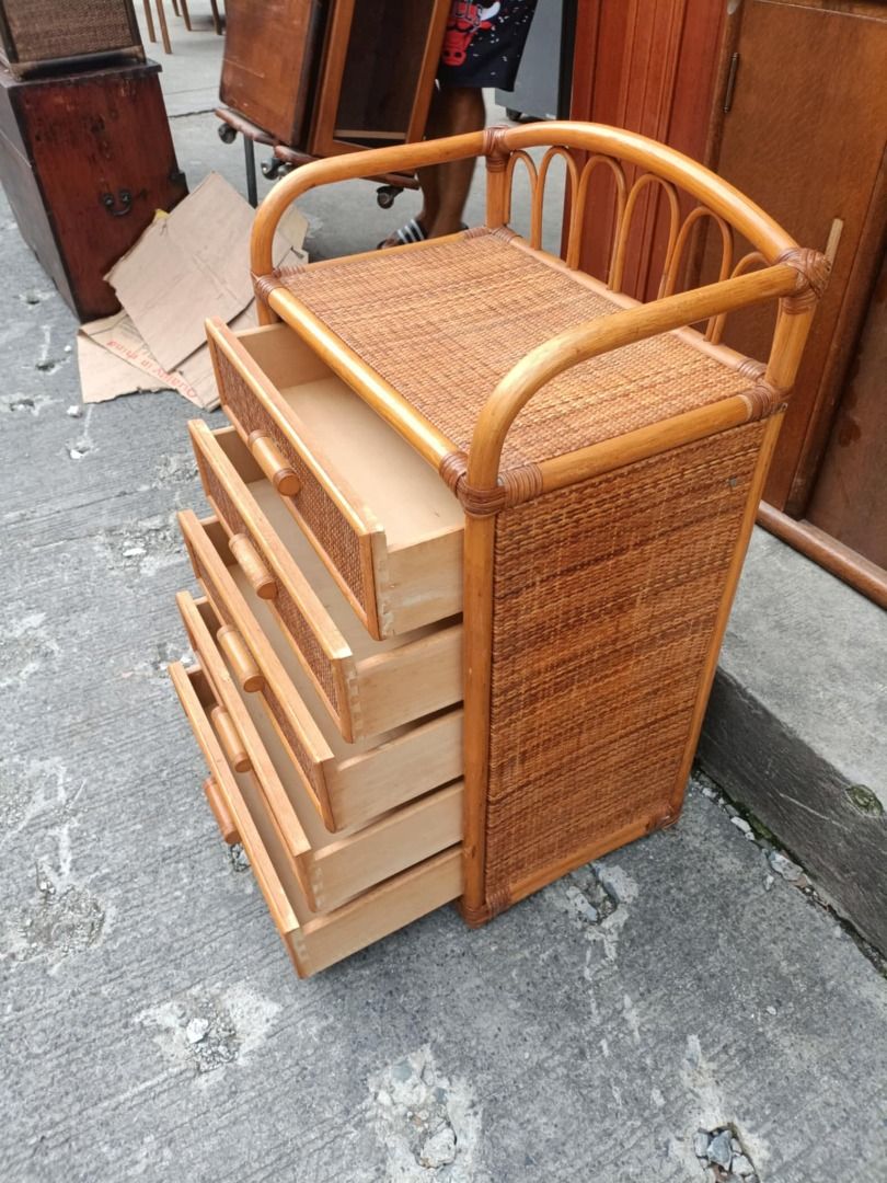 5 layer rattan drawer japan surplus, Furniture & Home Living, Furniture ...