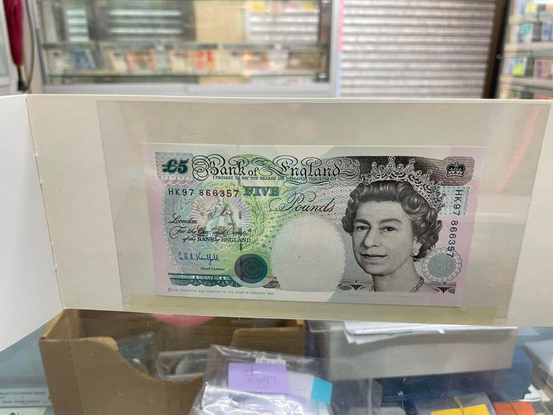 超快閃走貨、不議價英鎊1997年香港回歸版5元HK97 866357 每張400元以我確認為準，請7日內交收交收: 好旺角2樓251号鋪(