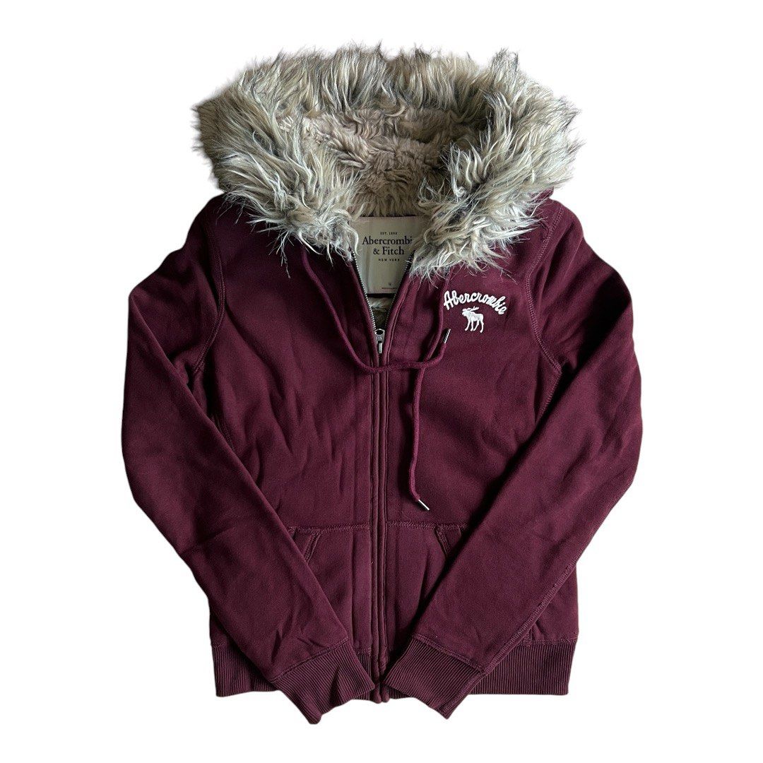 Abercrombie and fitch fur hoodie clearance