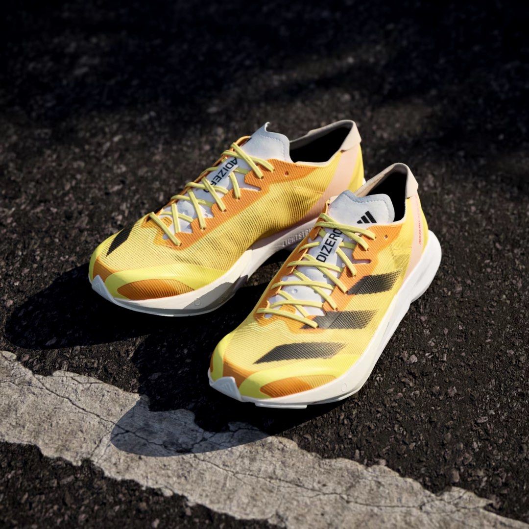 ADIDAS ADIZERO ADIOS 8 SPARK YELLOW Men s Fashion Footwear Sneakers on Carousell