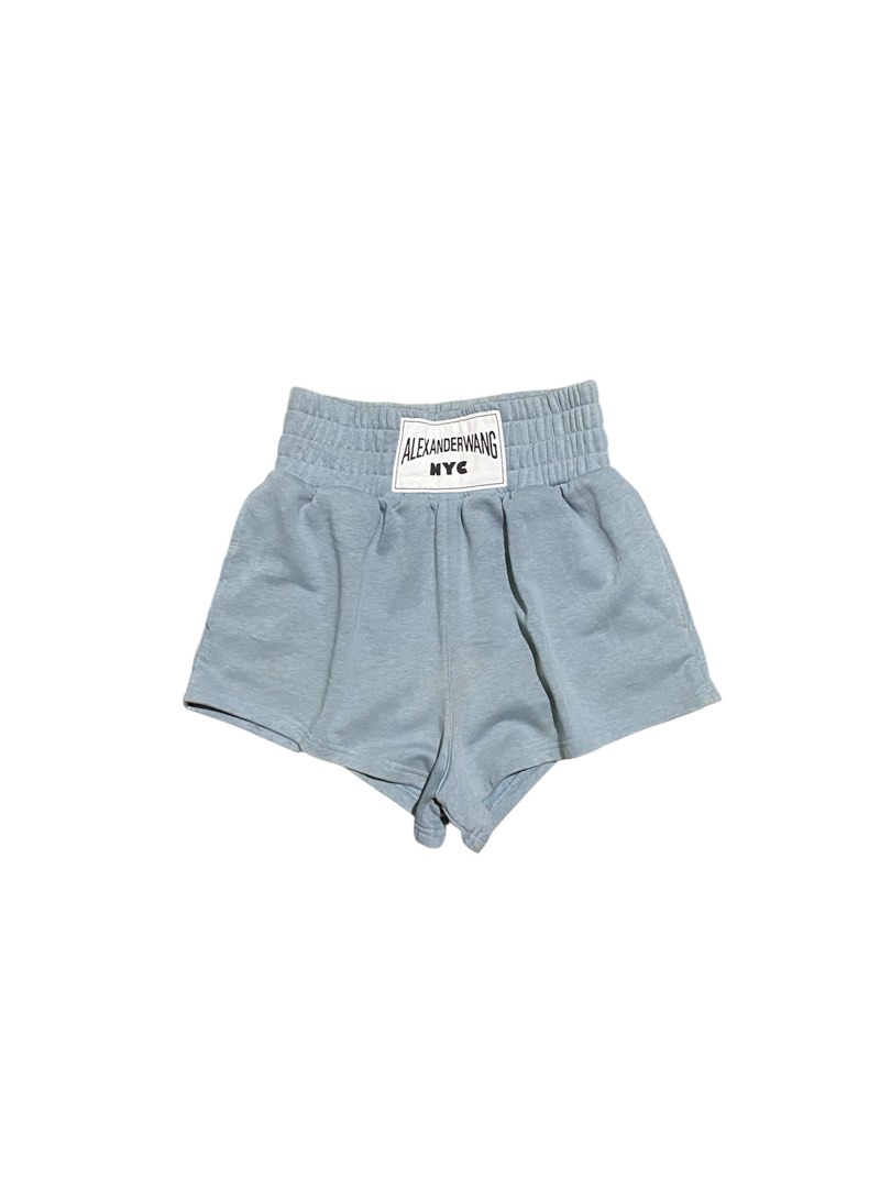 ALEXANDER WANG T TERRY SHORTS SEA BLUE Women s Fashion Bottoms Shorts on Carousell