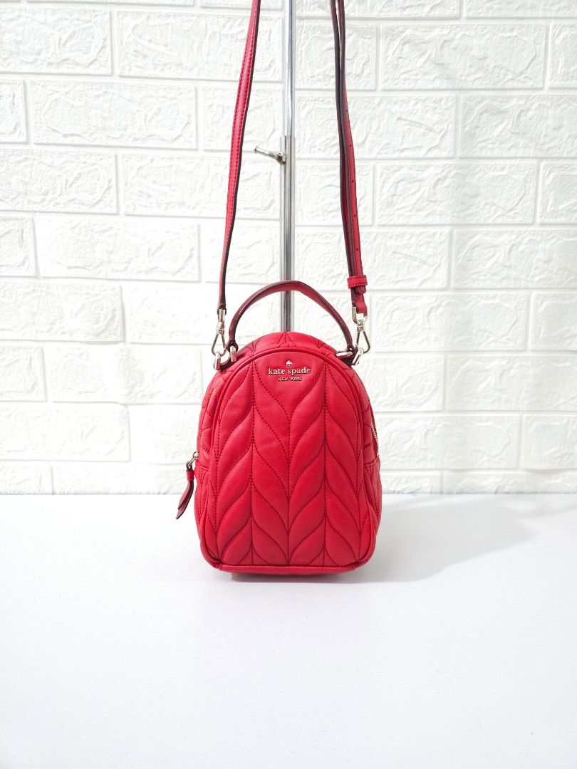 Backpack KATE SPADE Briar Lane Quilted Mini Convertible Backpack Barang Mewah Tas Dompet di Carousell