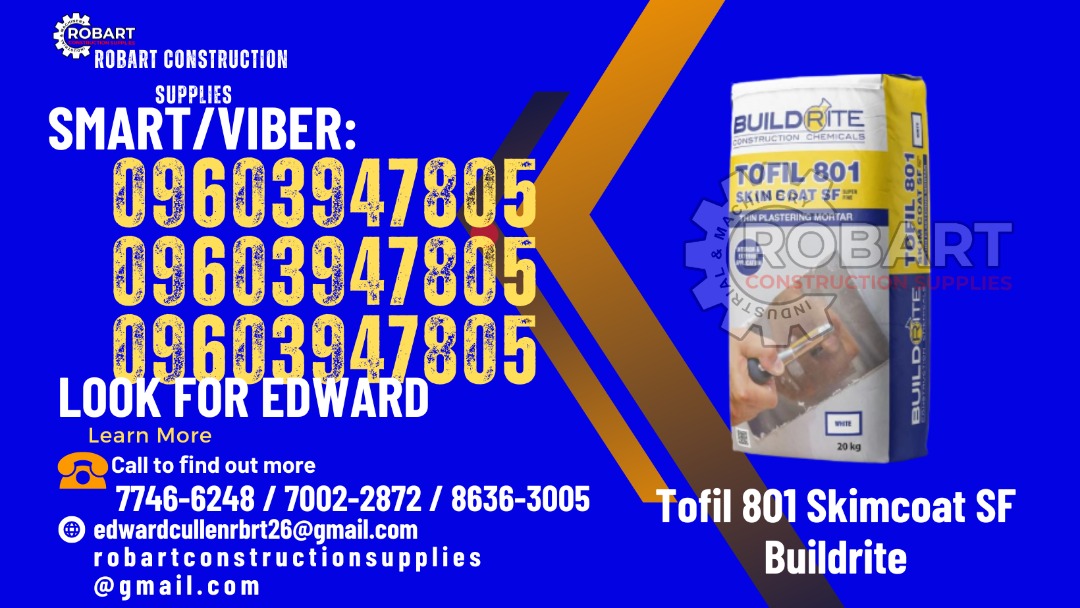 Buildrite Tofil 801 Skimcoat SF 20kg, Commercial & Industrial ...