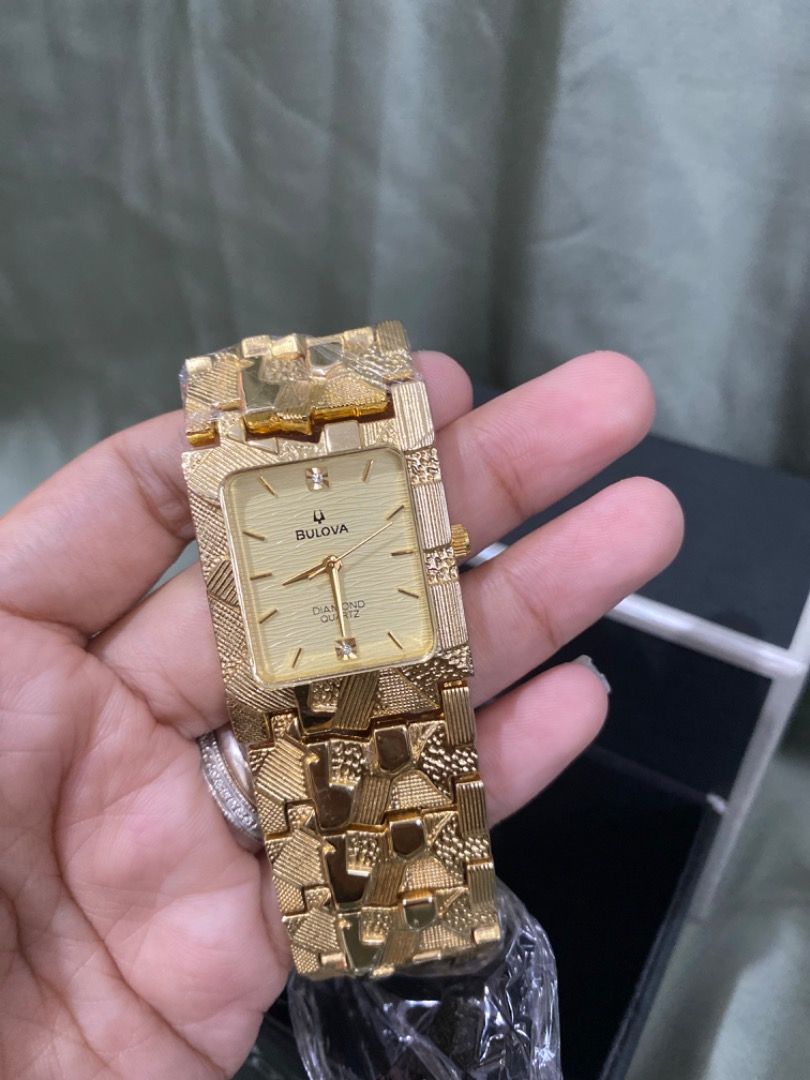 Bulova 18k Gold Nugget Watch Luxury Watches on Carousell