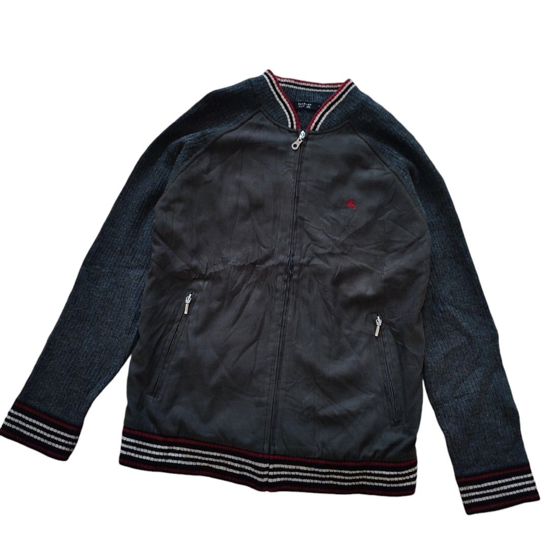 Burberry Black Label Valvet Knitwear Jacket Men s Fashion Coats Jackets and Outerwear on Carousell