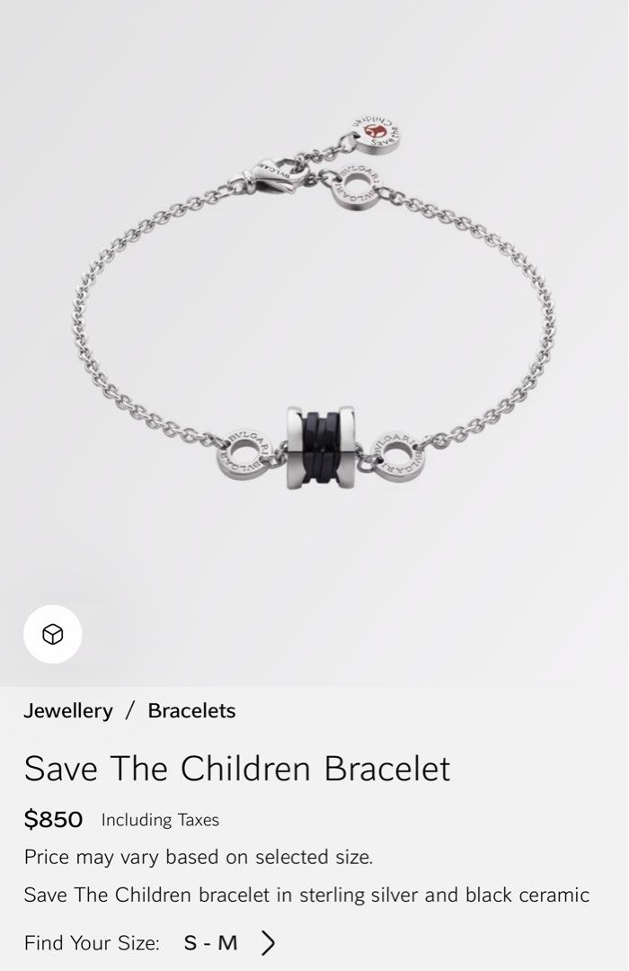 bvlgari save the children bracelet