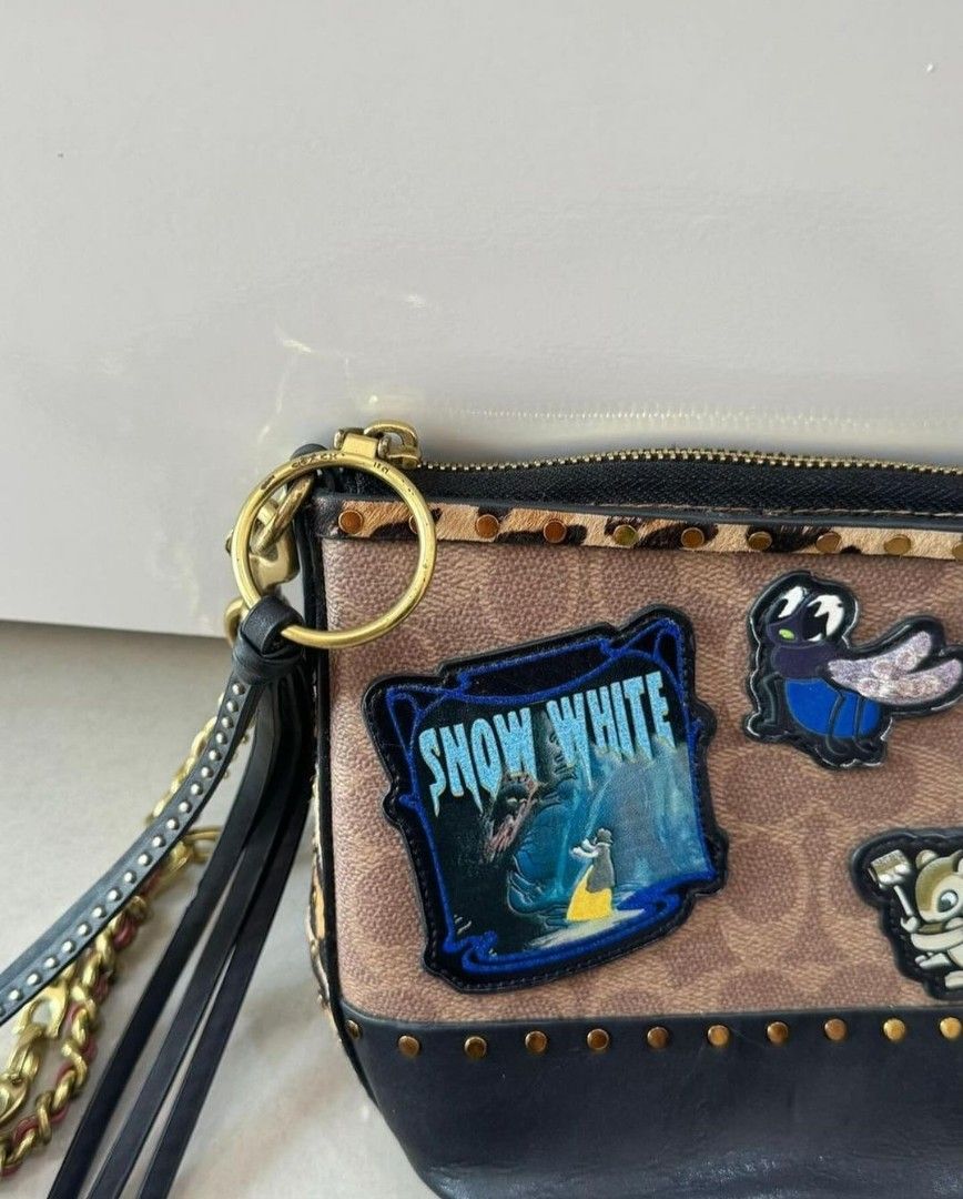 Disney x coach duffle 12 in signature patchwork new arrivals