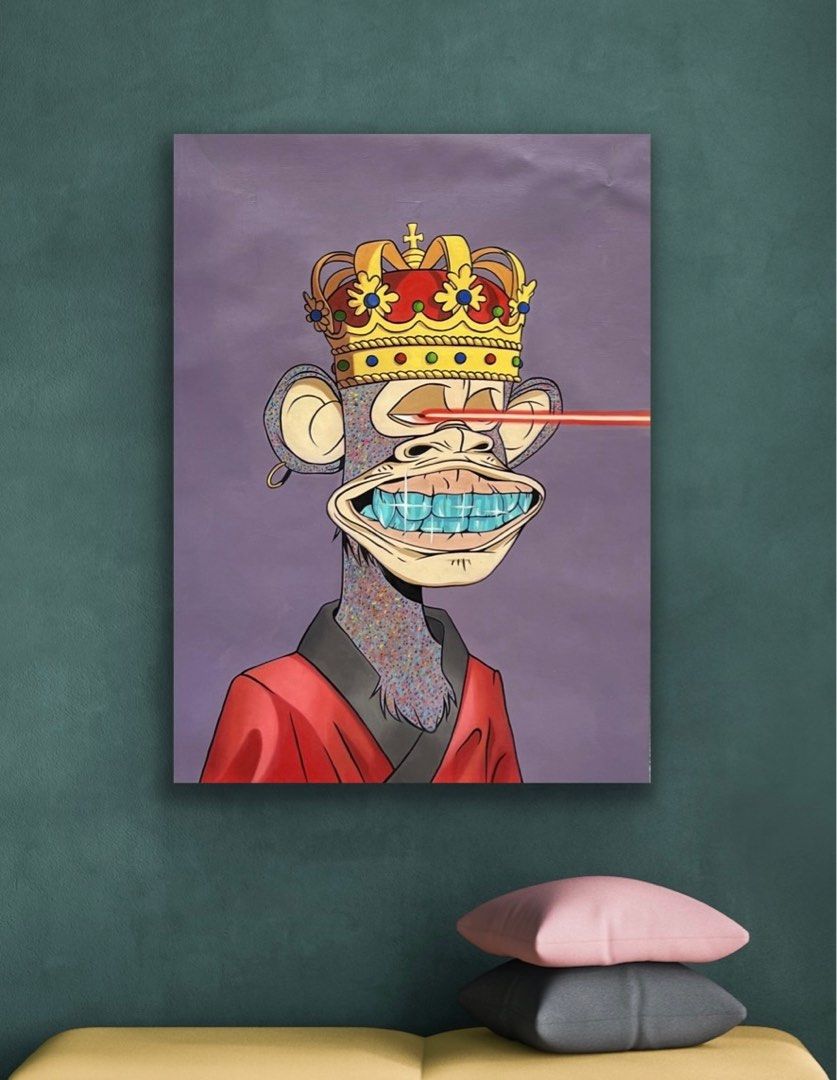 Customised Oil Painting Handpainted Canvas Commissioned Art Crypto NFT,  Hobbies & Toys, Art & Prints on Carousell