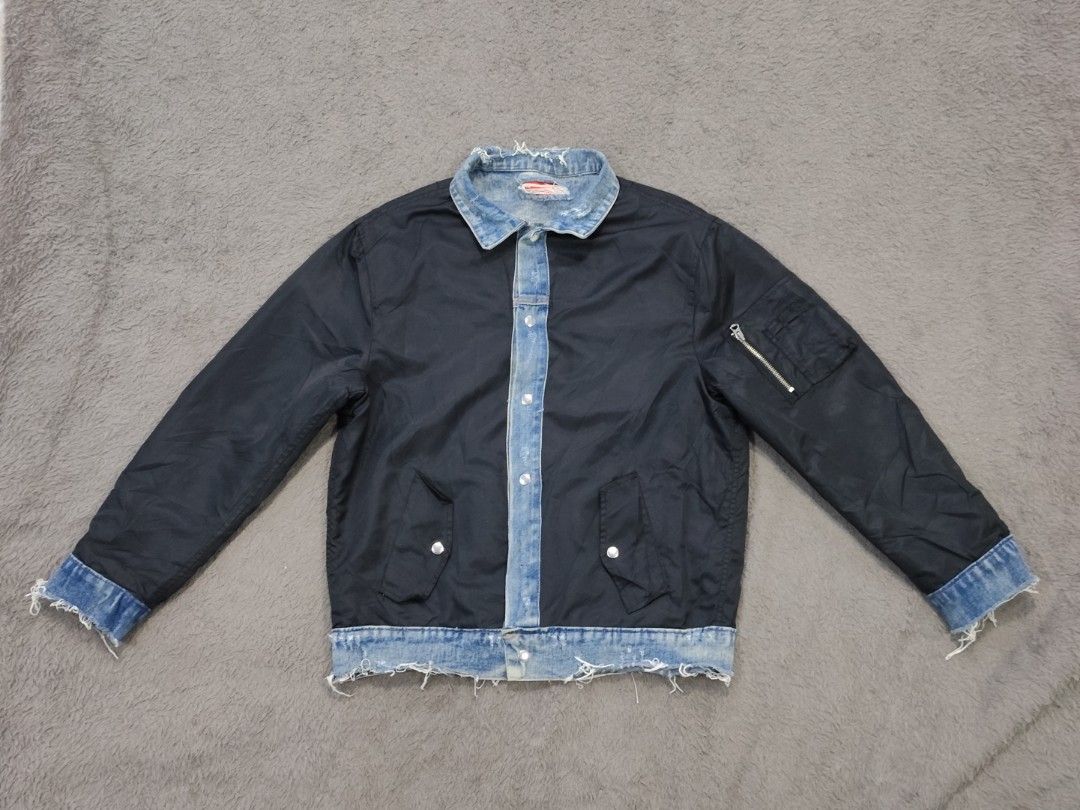 Amiri reversible denim bomber jacket top