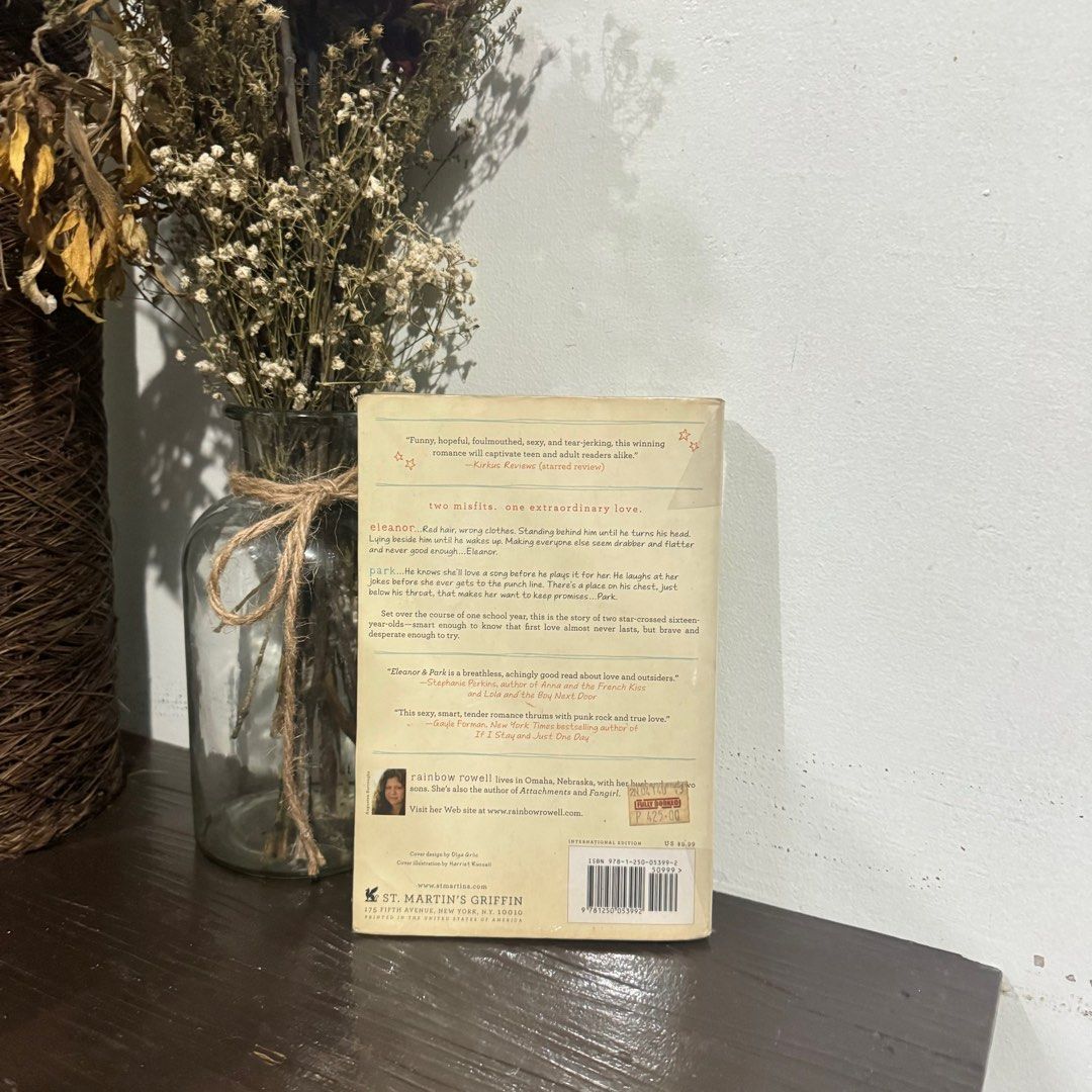 Eleanor and Park - Rainbow Rowell (Paperback) (Category: Storybooks) located in Bulacan. Submitted by tkcloudz (Listing ID 1323918541, Image 2). Description: Has book stains due to aging but otherwise okay since it has plastic cover :) .