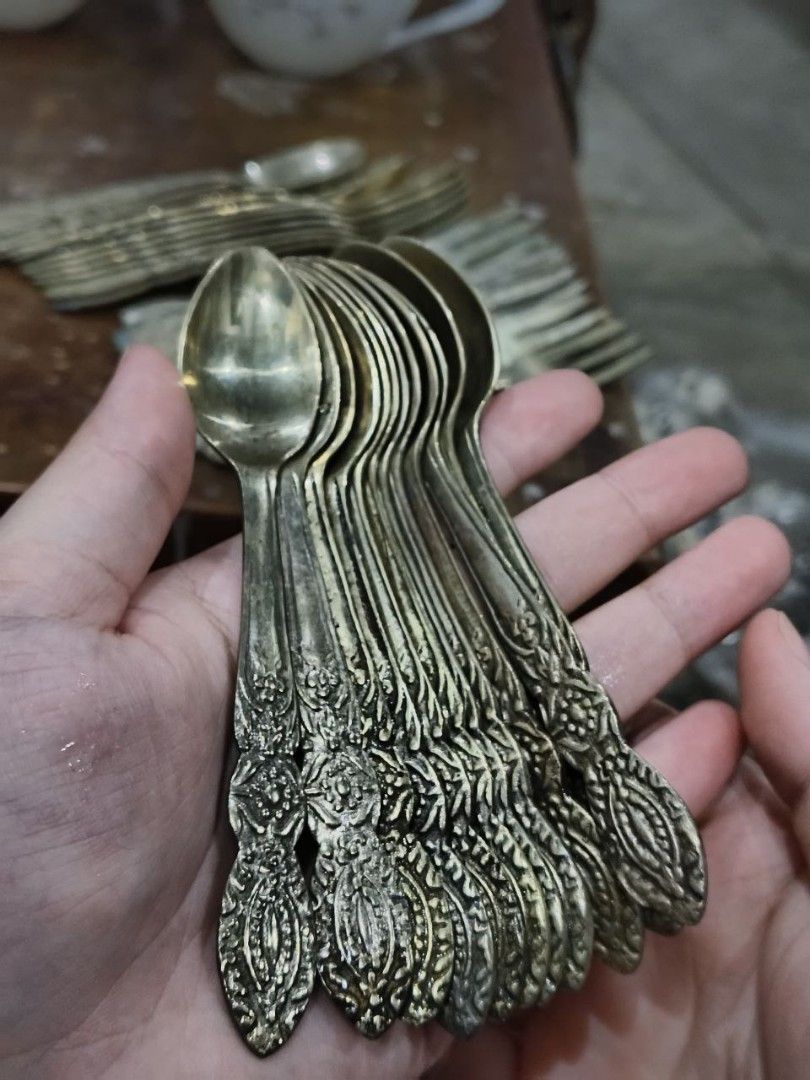 FOR SALE 158 pcs 2 sets Vintage Plated Cutlery Set