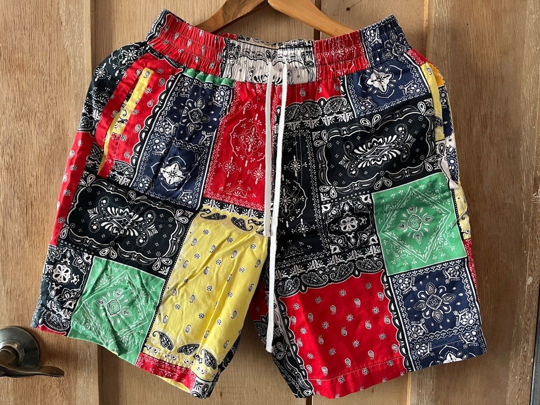 Red bandana shorts forever 21 sale