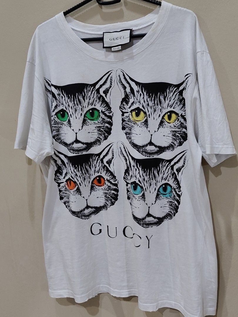 Gucci White Mystic Cat And Guccy