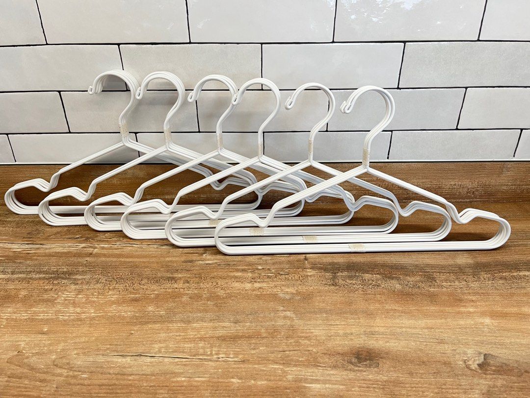 IKEA STAJLIG clothes hanger in outdoor white set of 30 pieces