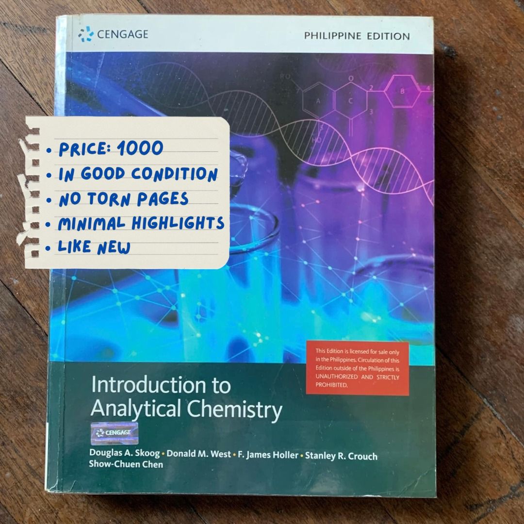 Introduction to Analytical Chemistry (Category: Textbooks) located in Caloocan City. Submitted by monicacollate (Listing ID 1323953330, Image 1). Description: .