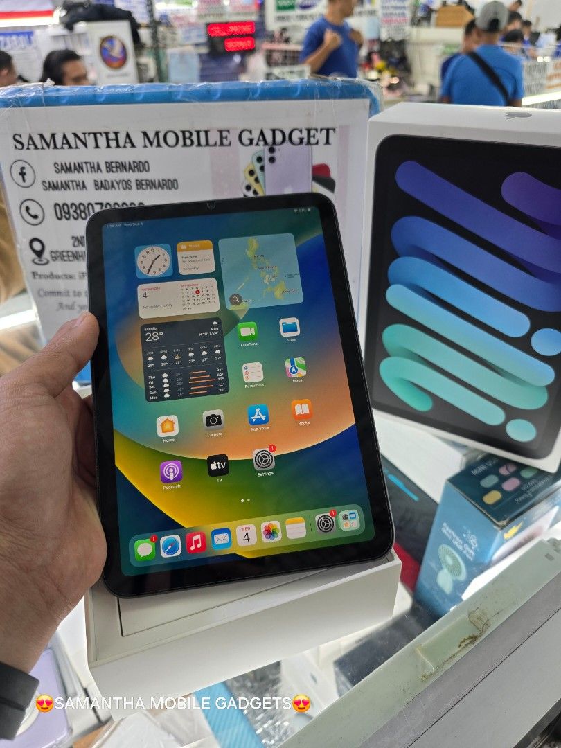 Ipad Mini 6 64gb Wifi Only (Category: iPad) located in Manila. Submitted by lenweltong05295 (Listing ID 1323938344, Image 2). Description: Ipad Mini 6 64gb Wifi Only Secondhand Charger Included and Original Box Onhand Stock.