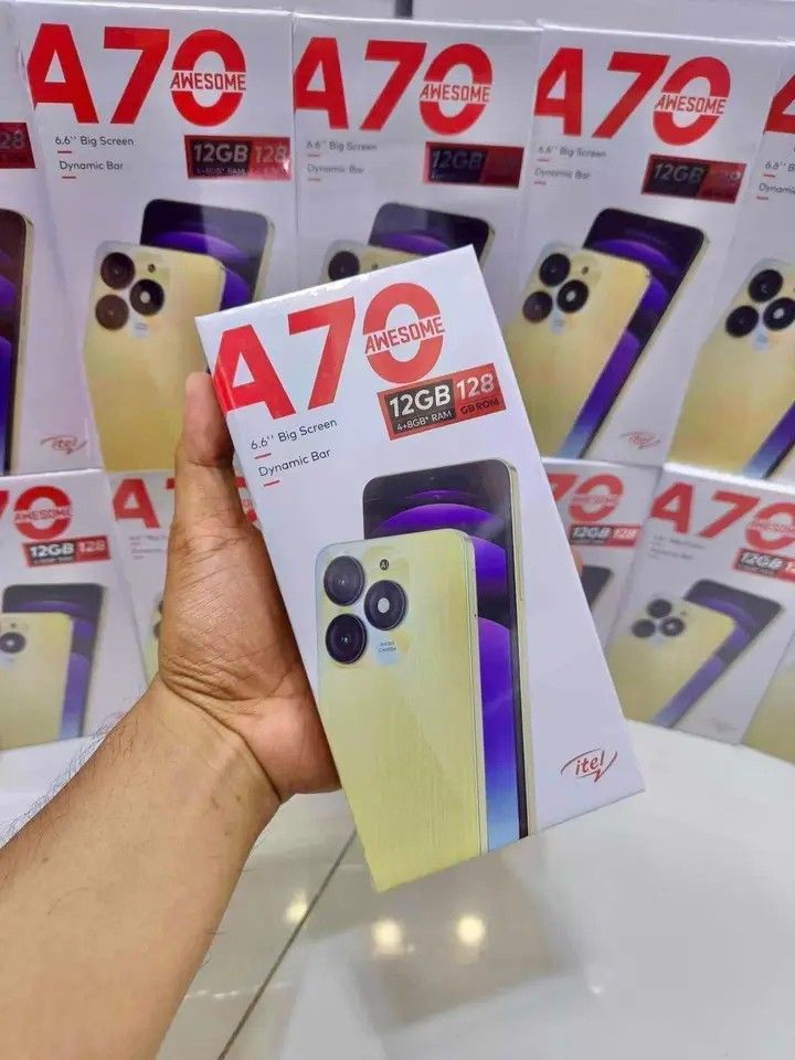 ITEL A70 free shipping (Category: Android Others) located in Malabon City. Submitted by tinybutmightyyroh (Listing ID 1323873603, Image 1). Description: itel A70 Ntc Original Brand New Sealed 12Gb Ram +128 Gb Rom P 4500 Free shipping nationwide via lbc 𝐒𝐩𝐞𝐜𝐢𝐟𝐢𝐜𝐚𝐭𝐢𝐨𝐧𝐬: 🌹Screen Size - 6.6" DYNAMIC BAR 🌹Ram -12GB 4+8 🌹Rom 128 GB 🌹Camera - 13Mp SUPER HDR camera 🌹Battery - 5000mAh (Type C) 🌹Security- Side Mounted Fingerprint , Face
