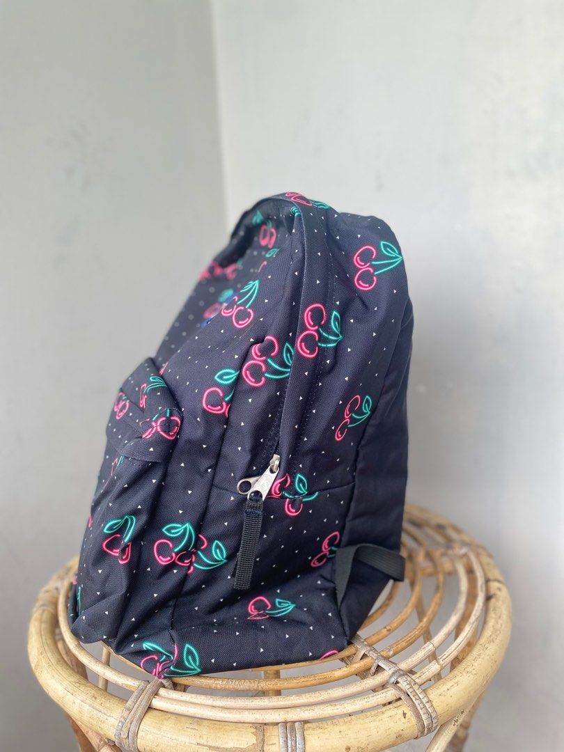 Jansport Superbreak Neon Cherries Backpack Fesyen Wanita Tas Dompet di Carousell