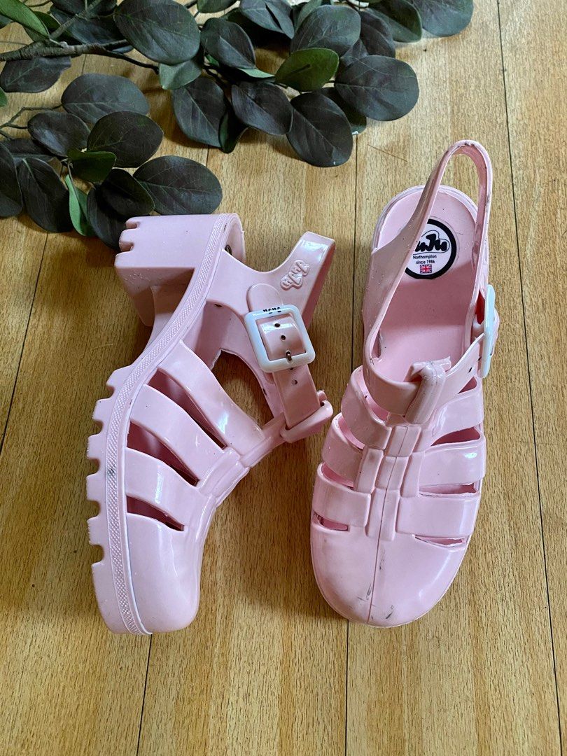 Juju jellies heeled jelly sandals size 5 Women s Fashion Footwear Sandals on Carousell