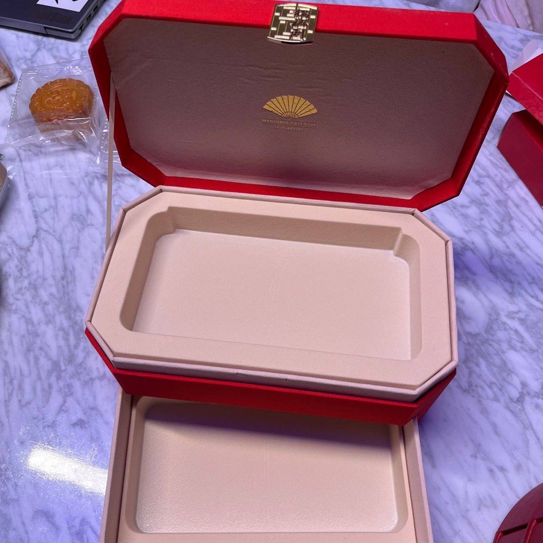 Mandarin Oriental Mooncake box rectangle singapore, Furniture & Home  Living, Home Improvement & Organisation, Storage Boxes & Baskets on  Carousell