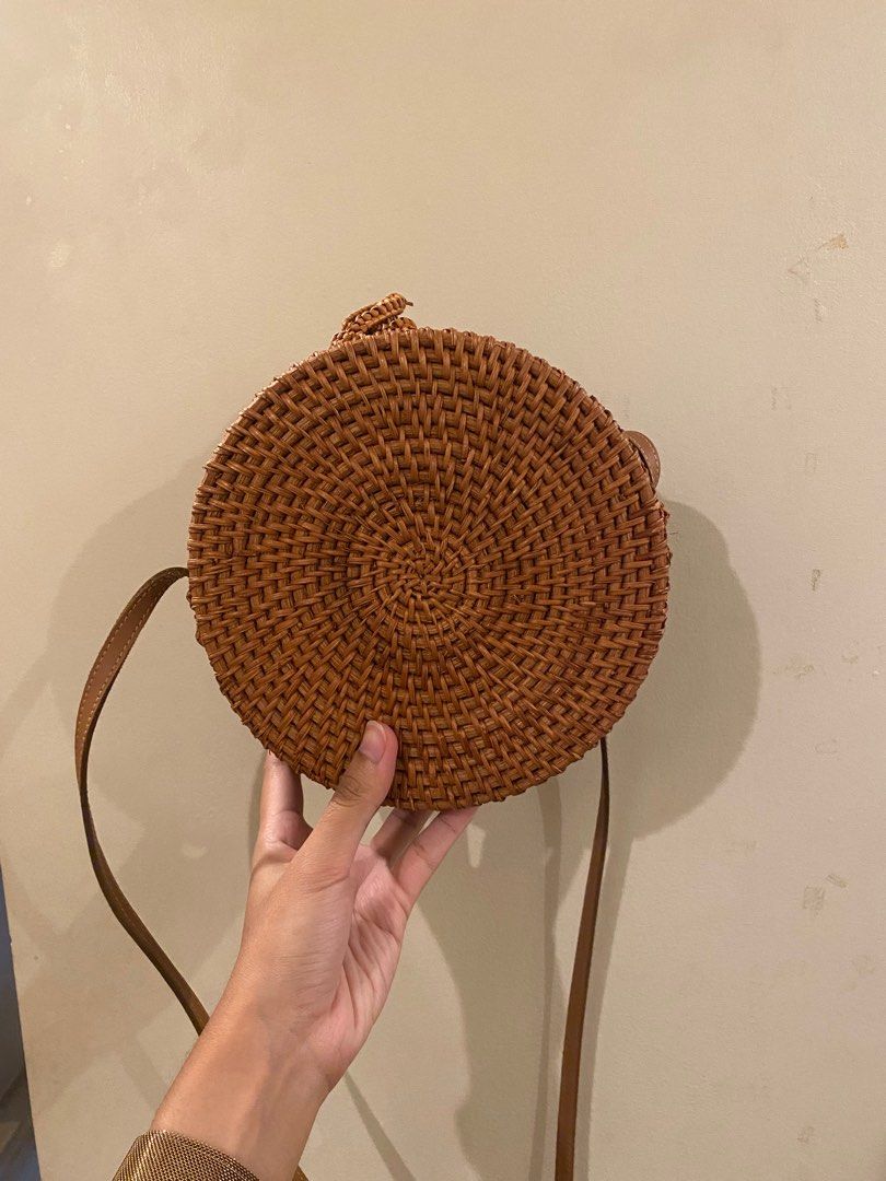 Mango Rattan Bag Women s Fashion Bags Wallets Beach Bags on Carousell
