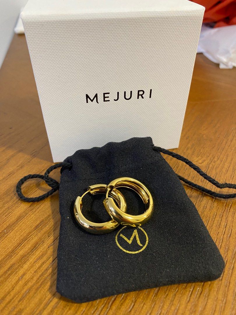 Mejuri Chunky Large Hoops Women s Fashion Jewelry Organisers Earrings on Carousell