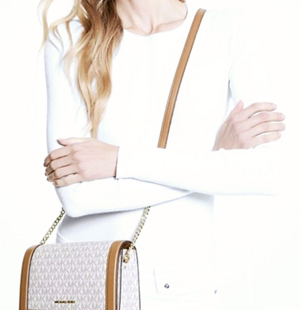Michael Kors Jet Set Large Logo Crossbody Bag Carousell