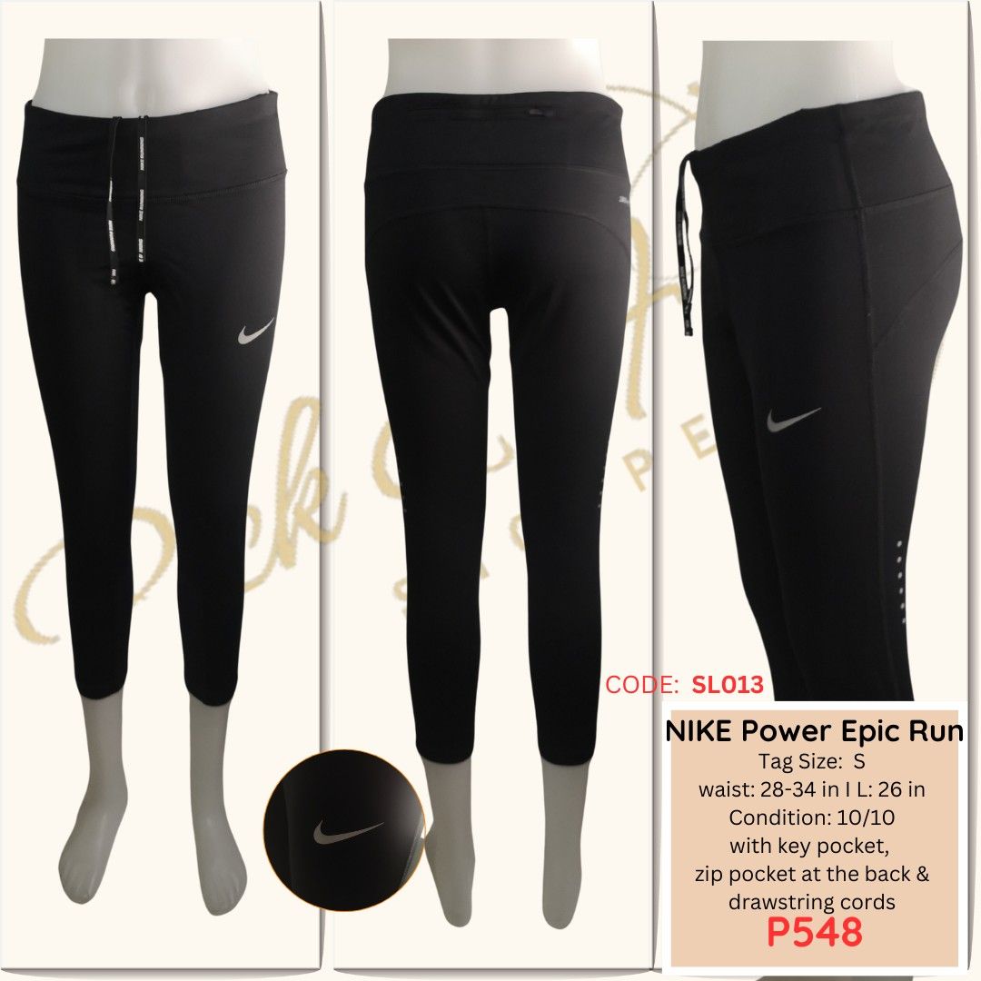 Nike Power Epic Run Crop Leggings Women s Fashion Activewear on Carousell