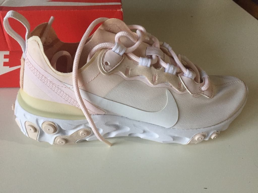 Nike React Element 55 Pale Pink Bought for MYR677 Women s Fashion Footwear Sneakers on Carousell