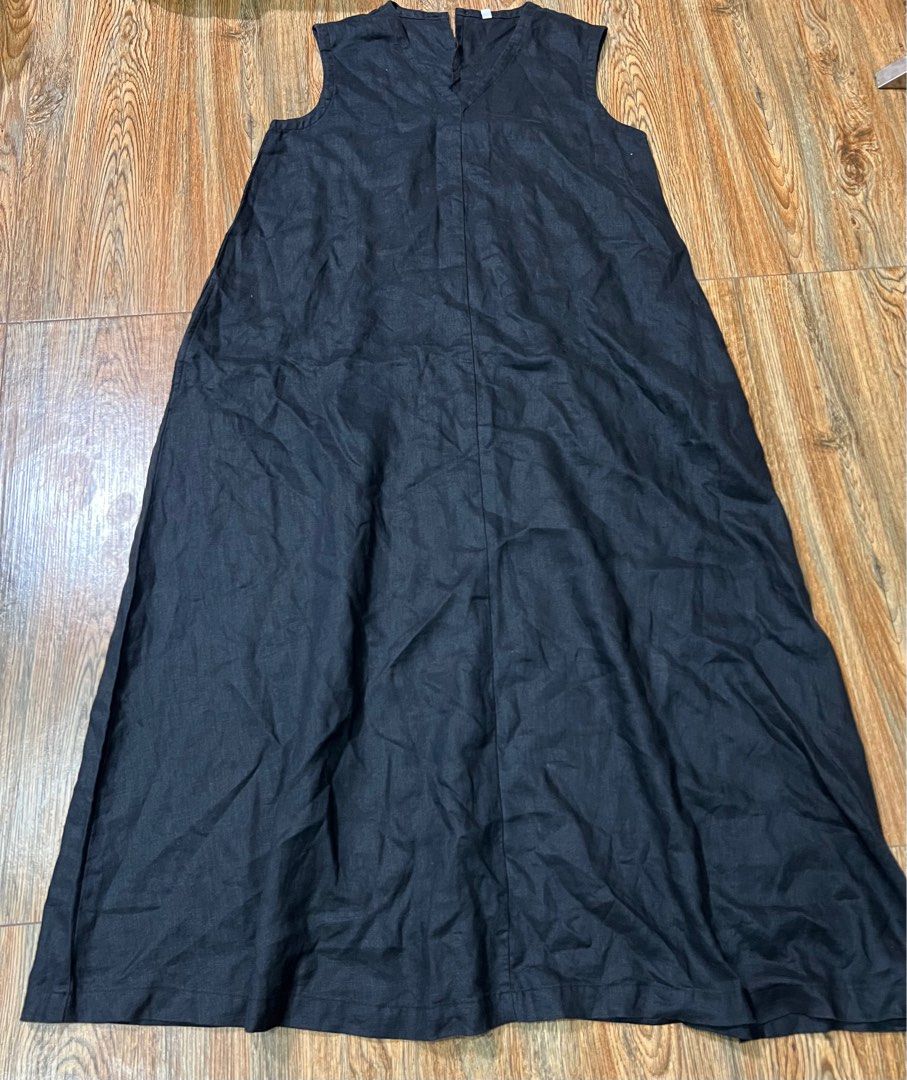 NWOT MUJI french linen dress, Women's Fashion, Dresses & Sets, Dresses on  Carousell