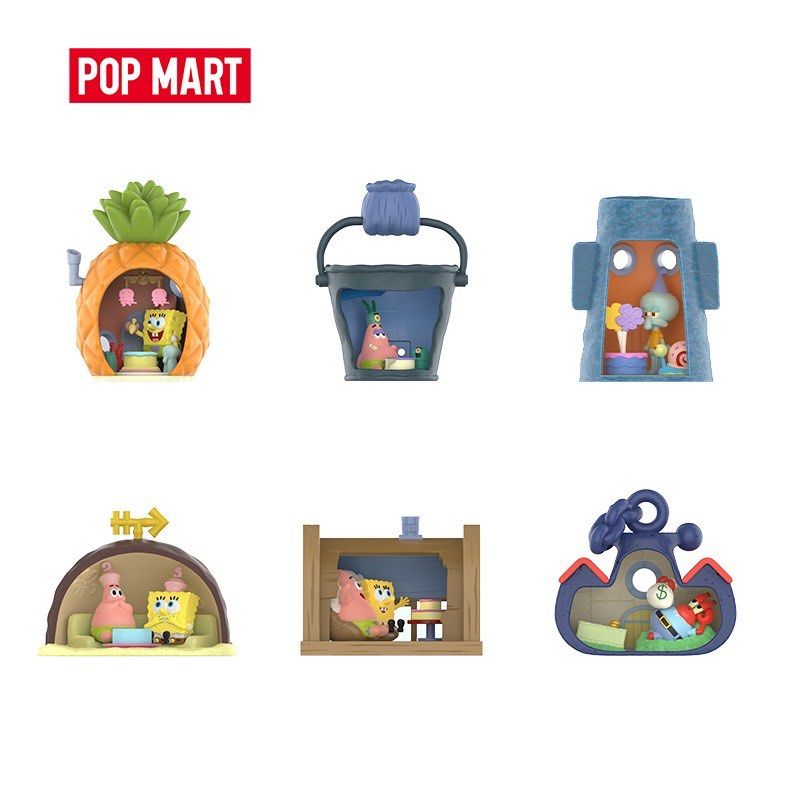 POP MART SpongeBob SquarePants Carnival Anniversary 1PC Pop Personaggio Casuale Personaggio d'Azione Figura Giocattolo da Collezione Figura da Collezione Regalo di Festa