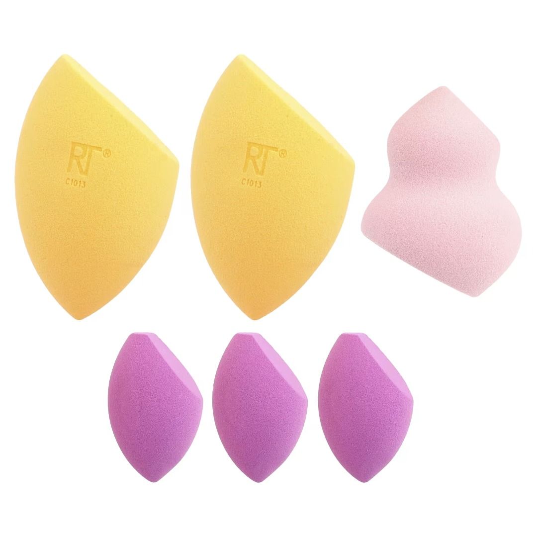 Real Techniques, Miracle Complexion Sponge®, 6 Pack (Category: Makeup) located in Las Pinas. Submitted by chicchateaumnl (Listing ID 1323927713, Image 2). Description: Description Natural Dewy Finish Light to Medium Coverage Microfine Pores Create a Seamless Base with Light Coverage Flat Edge Apply + Cover Round Sides Blur + Blend Precision Tip Conceal + Perfect Pack Includes: (2) miracle complexion sponge®: 3-point precision application for an a