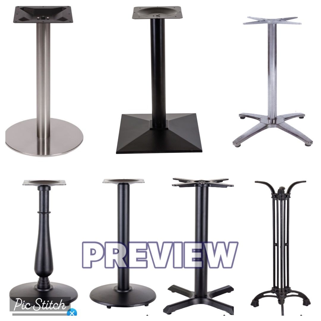 Restaurant Dining Table Base, Stainless, aluminum base Cast Iron Table Stand (Category: Tables & Sets) located in San Juan City. Submitted by modliving (Listing ID 238514924, Image 1). Description: RESTAURANT DINING TABLE BASE AND STAND BUY DIRECT FROM IMPORTER / WHOLESALER! RESTAURANT TABLES BASE Selections of: - Cast Iron Base - Stainless - Aluminum Available: Round, Square, Cross type, Rectangular Items ready on stock for delivery anytime! VIS