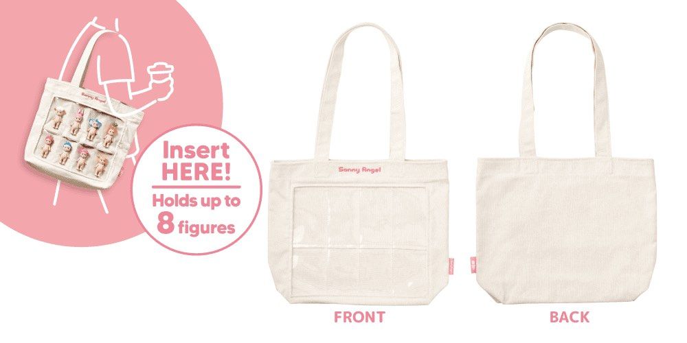 Sonny Angel My Crew Bag (Category: Tote Bags) located in Manila. Submitted by shoplie (Listing ID 1323886101, Image 2). Description: The tote bag itself has a simple design and can be easily coordinated and customized to match any style year-round. Each bag is large enough to hold a laptop, documents, and textbooks, allowing you to bring Sonny Angel to work or school, and its embroidered “Sonny Angel” logo adds a charming touch! The minifigures c