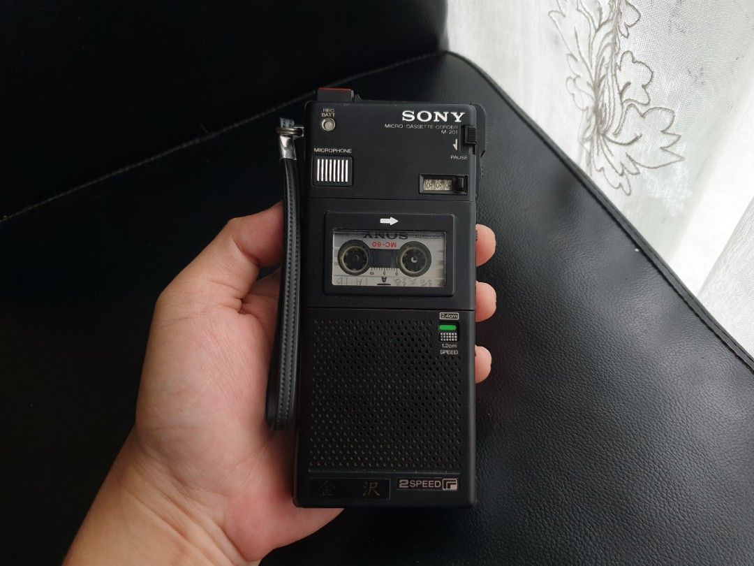 Sony M-201 Microcassette Corder (Category: Portable Music Players) located in Quezon City. Submitted by WasalakTwo (Listing ID 1323920466, Image 1). Description: Bought in Japan Power OK but not responsive As is where is Open for delivery nationwide.