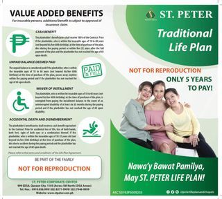 St. Peter Traditional Life Plan